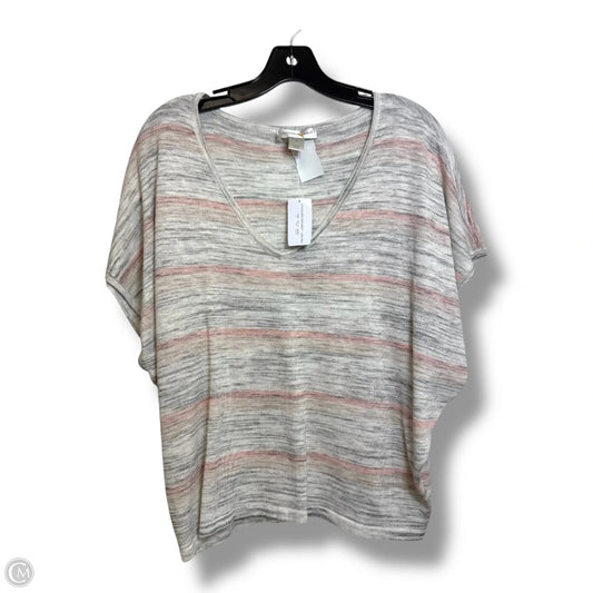 Top Short Sleeve Basic By Christopher And Banks In Striped Pattern, Size: M