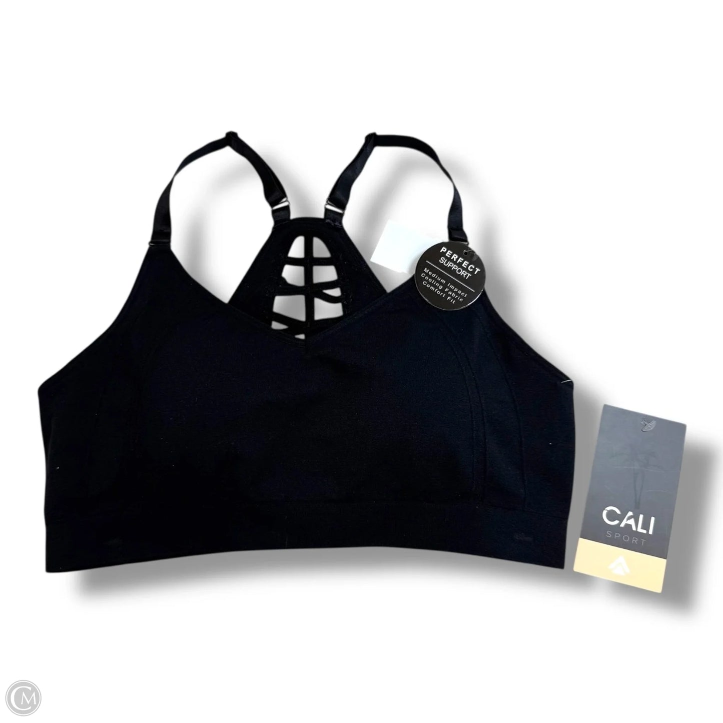 Athletic Bra By Clothes Mentor In Black, Size: L