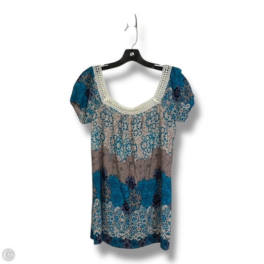 Top Short Sleeve By Fun 2 Fun In Blue, Size: S