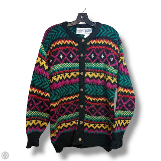 Vintage Cardigan Sweater By Clothes Mentor In Multi-colored, Size: L