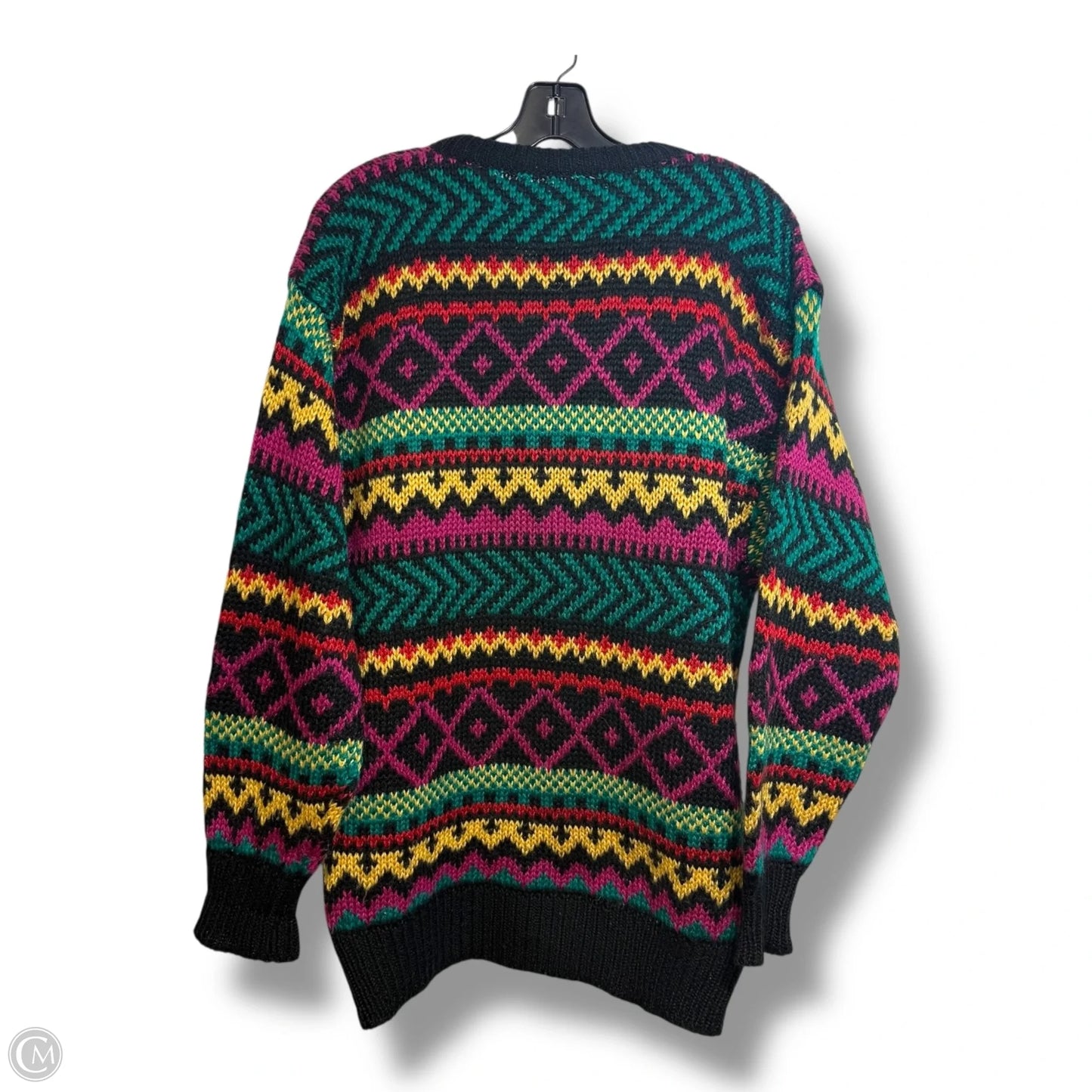 Vintage Cardigan Sweater By Clothes Mentor In Multi-colored, Size: L