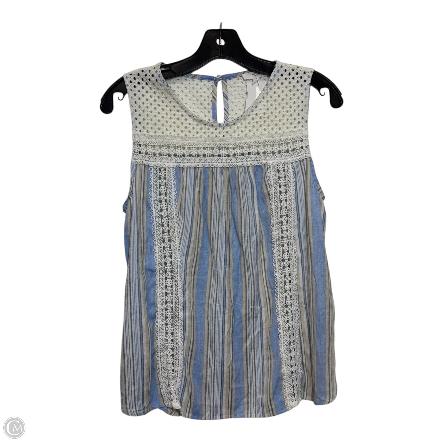 Top Sleeveless By Mine In Blue, Size: L