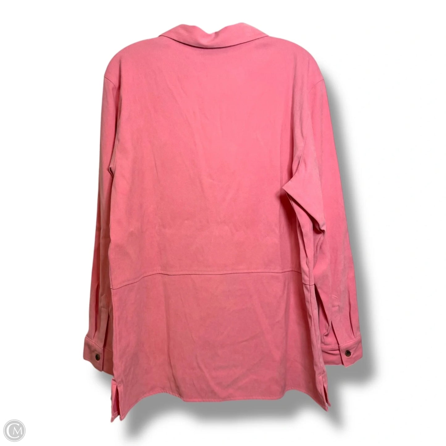 Top Long Sleeve Basic By Crazy Horse In Pink, Size: L