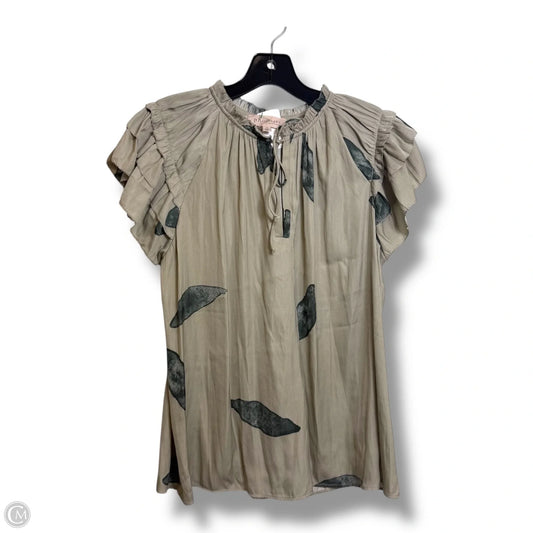 Top Short Sleeve Basic By Philosophy In Tan, Size: L