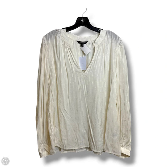 Top Long Sleeve Basic By Banana Republic In White, Size: Xl
