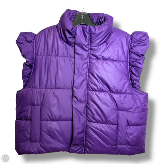 Vest Puffer & Quilted By Oddi In Purple, Size: L