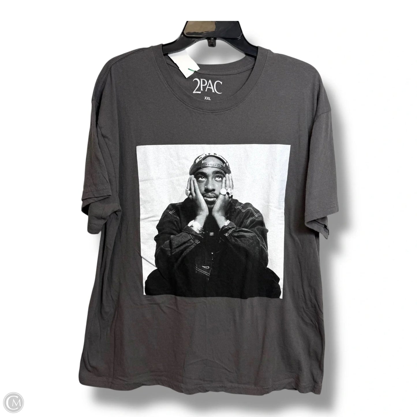 2 PAC Top Short Sleeve Basic By Clothes Mentor In Grey, Size: Xxl