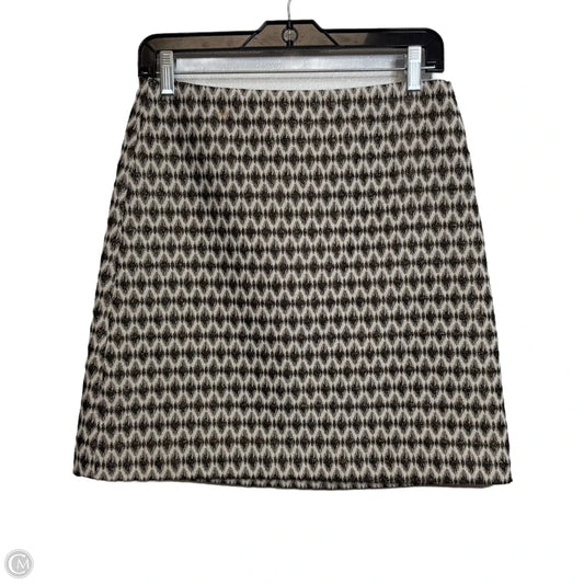 Skirt Mini & Short By Loft In Gold & White, Size: 2