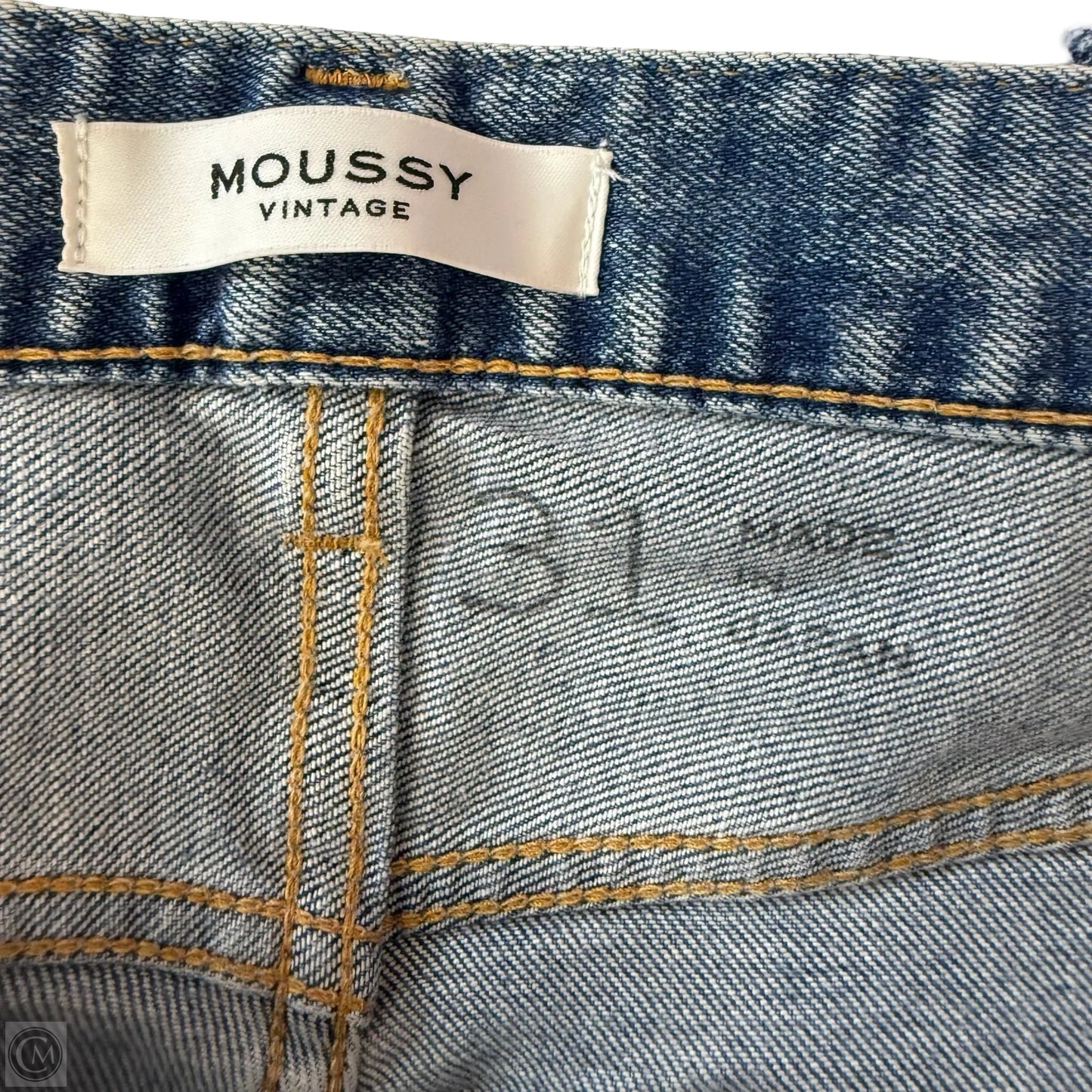 Jeans Straight By MOUSSY In Blue Denim, Size: 12