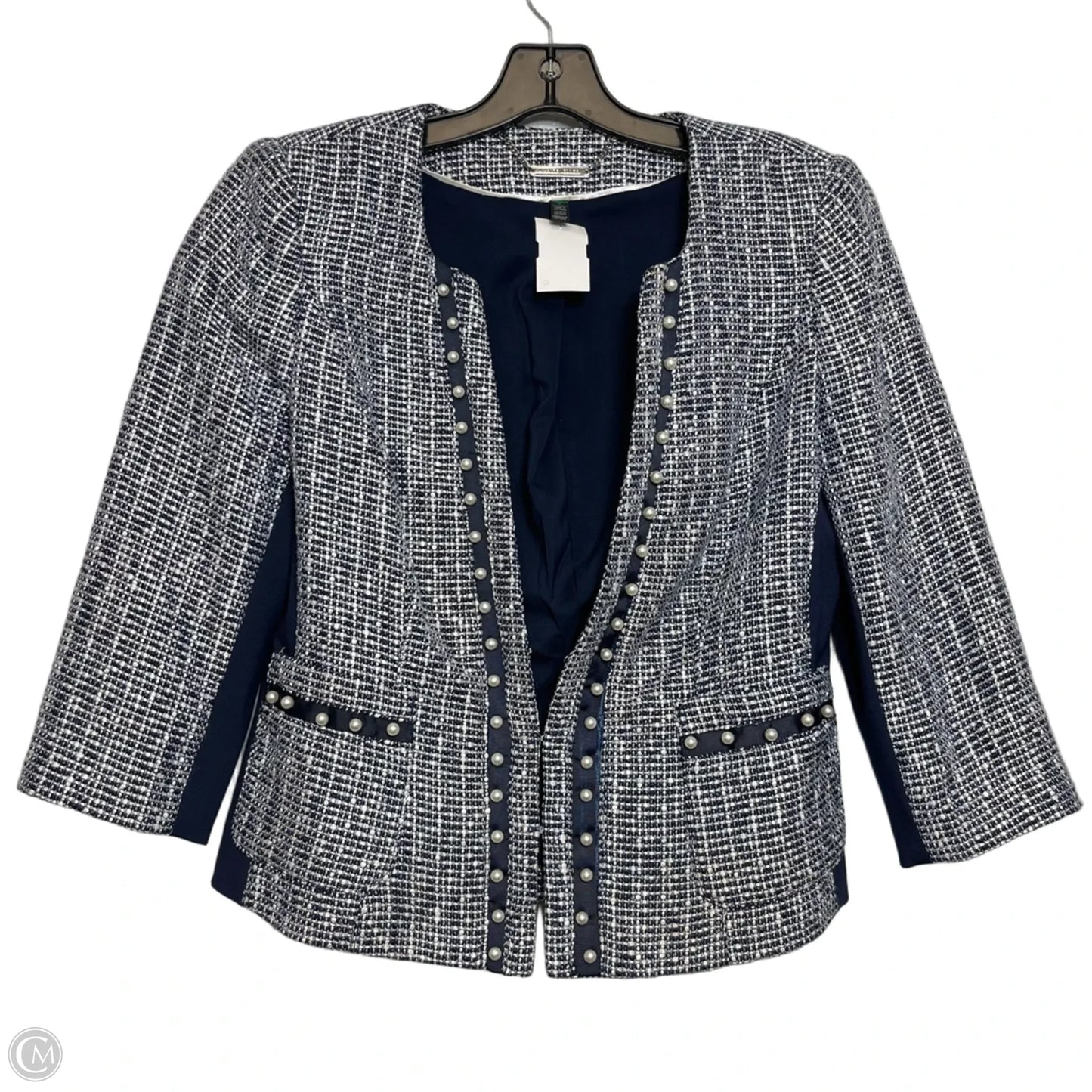Blazer By White House Black Market In Blue & White, Size: 6