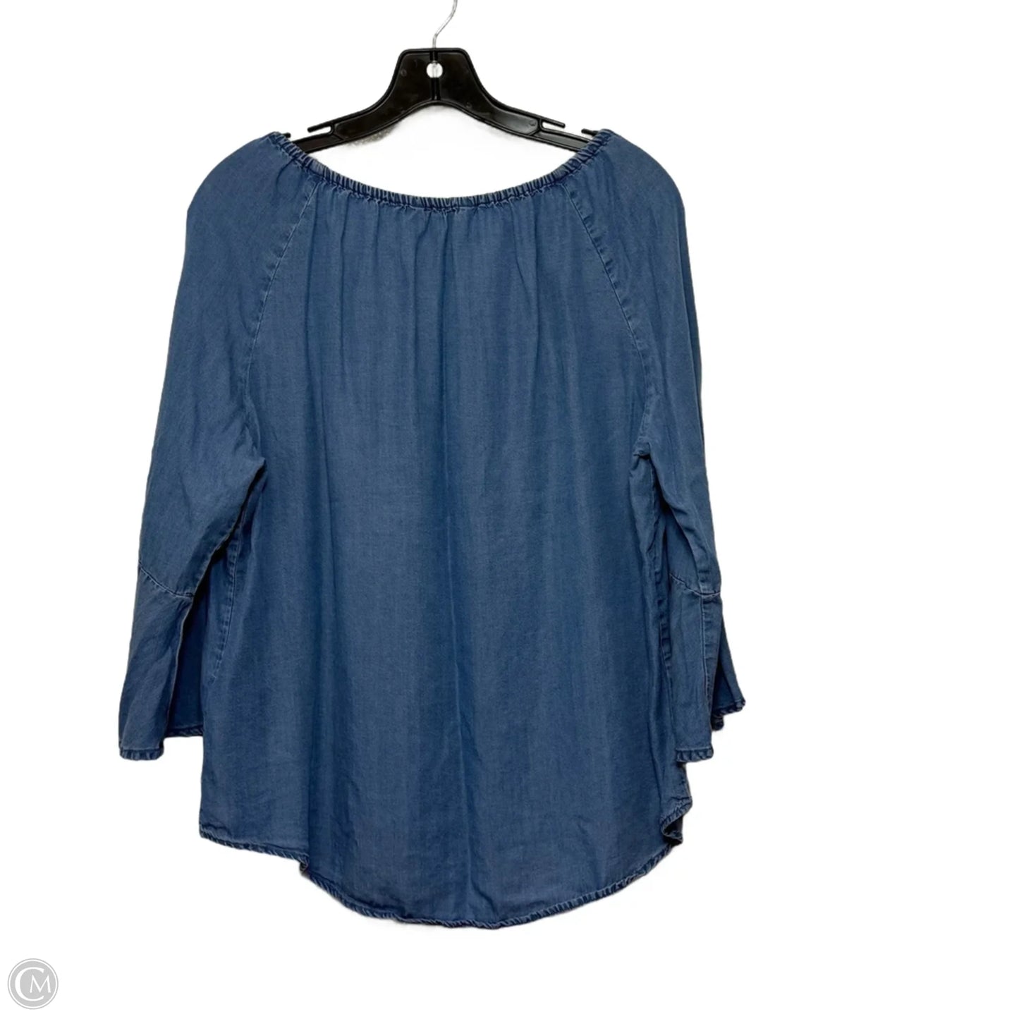 Top Long Sleeve Basic By Zac And Rachel In Blue Denim, Size: M
