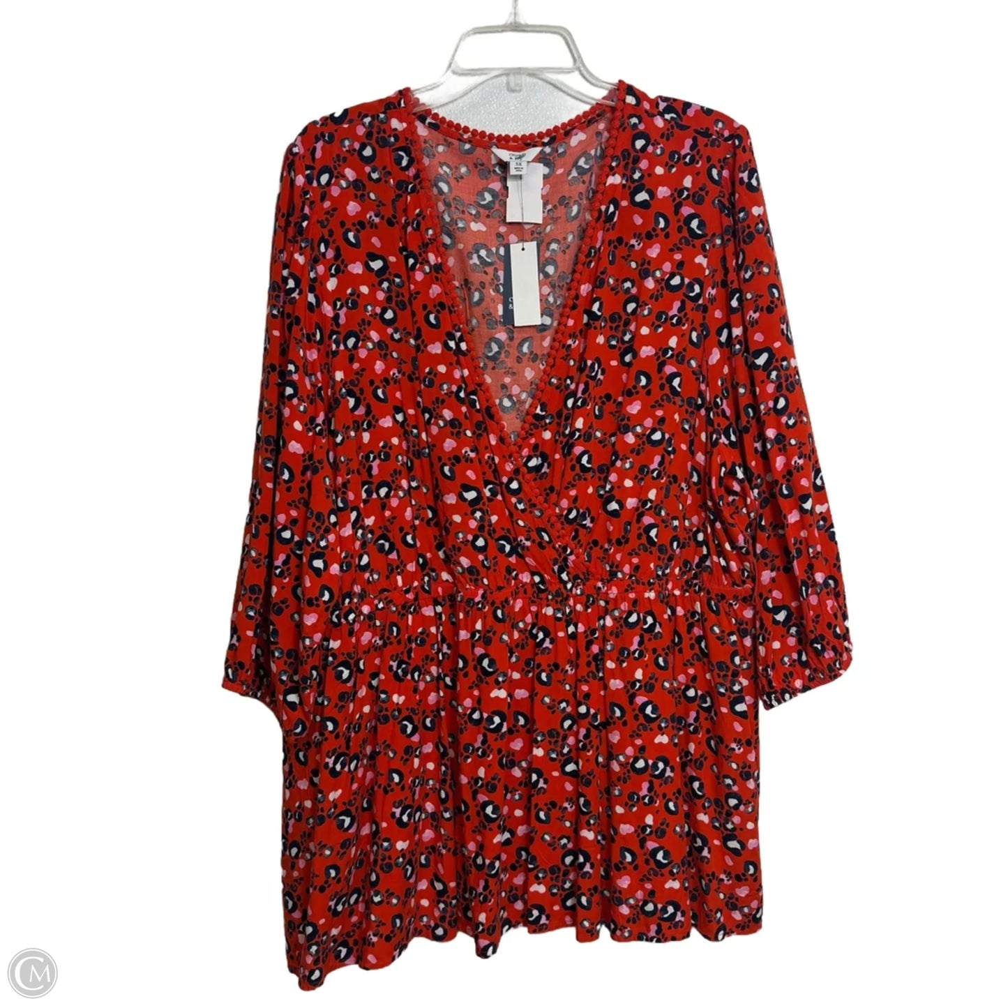 Top Long Sleeve By Crown And Ivy In Orange, Size: 3x