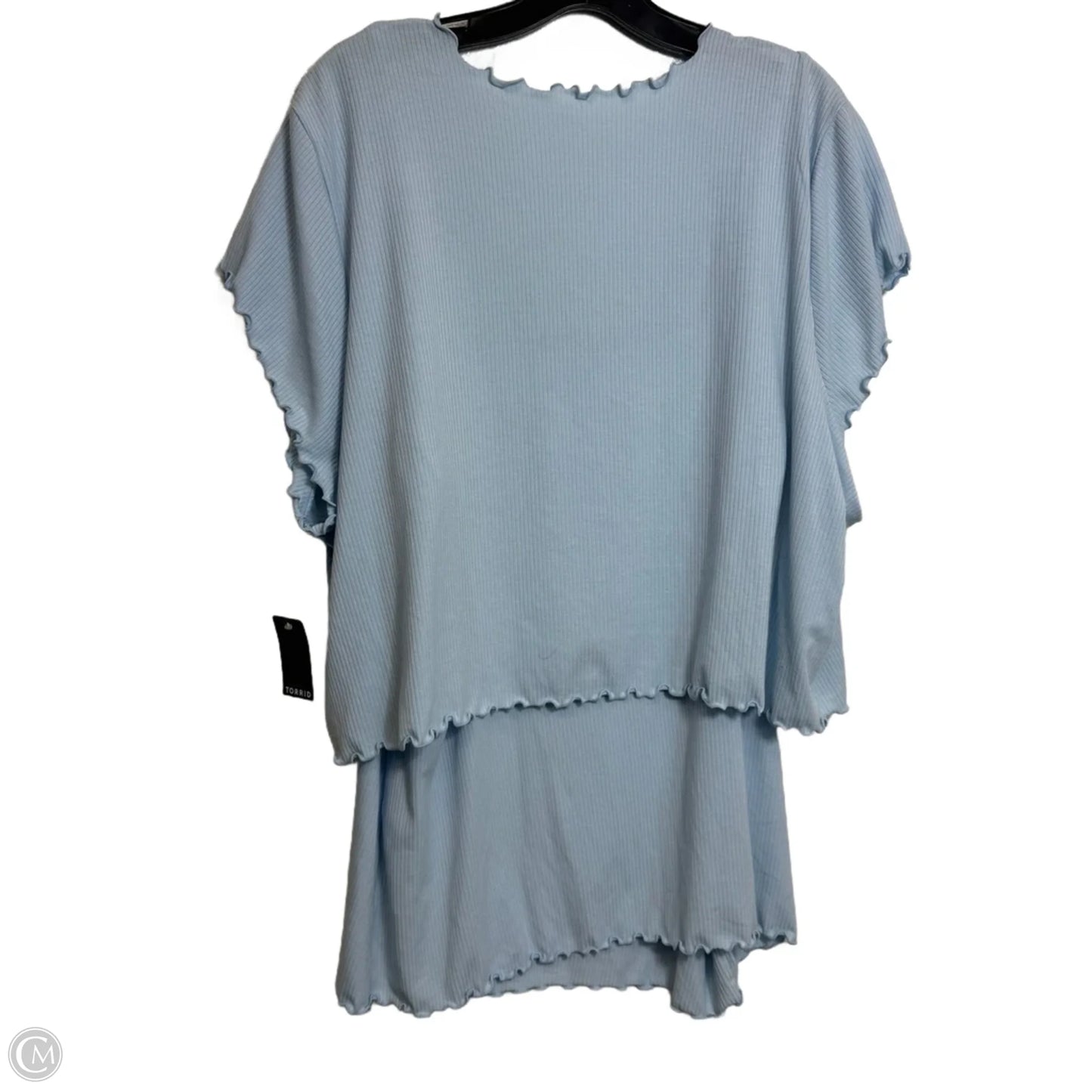 Top Short Sleeve Basic By Torrid In Blue, Size: 4x
