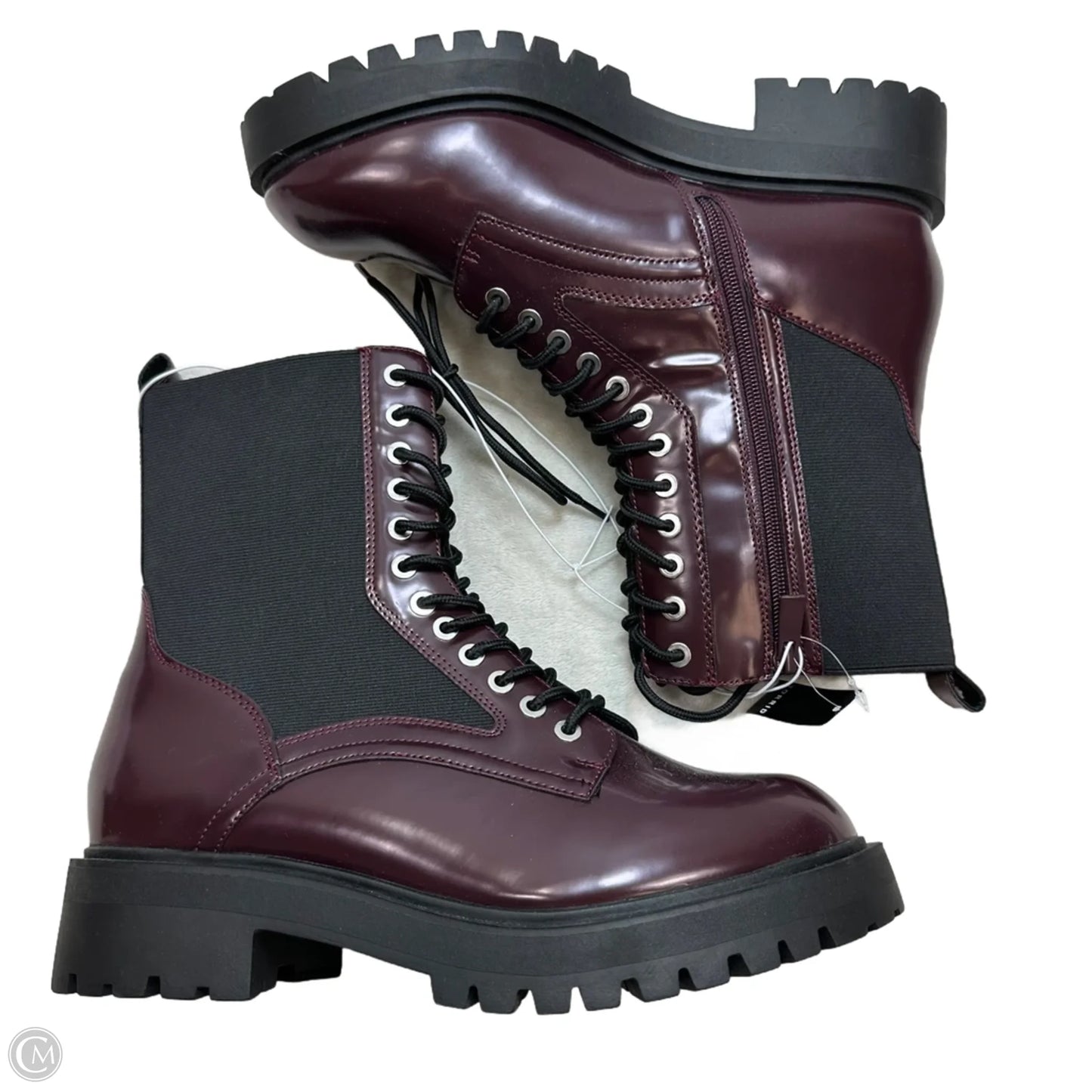 Boots Combat By Torrid In Maroon, Size: 9.5