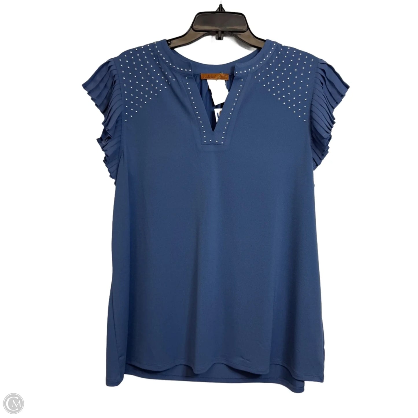 Top Short Sleeve Basic By Belldini In Blue, Size: 1x