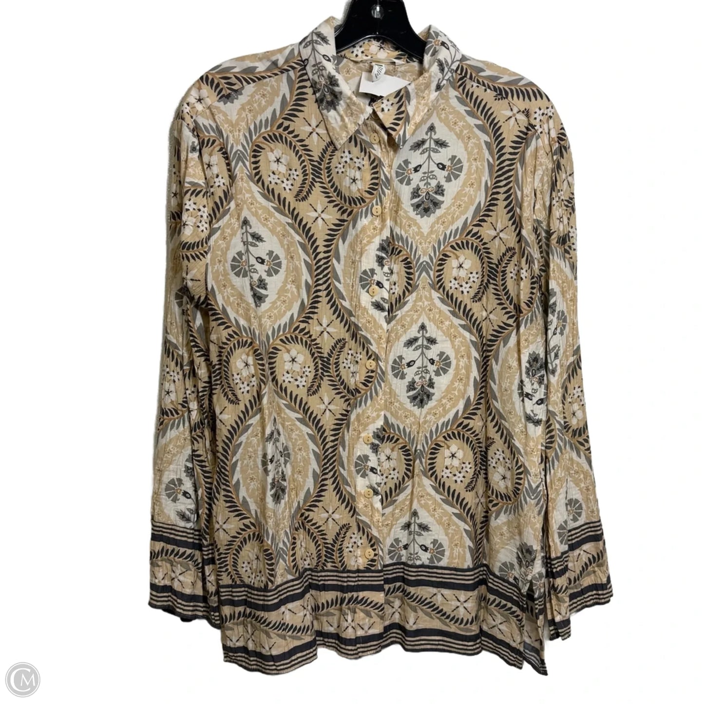 Top Long Sleeve Basic By H&m In Tan, Size: M