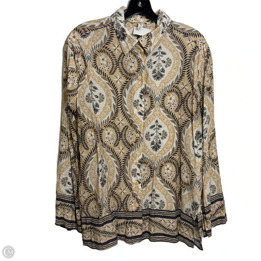 Top Long Sleeve Basic By H&m In Tan, Size: M