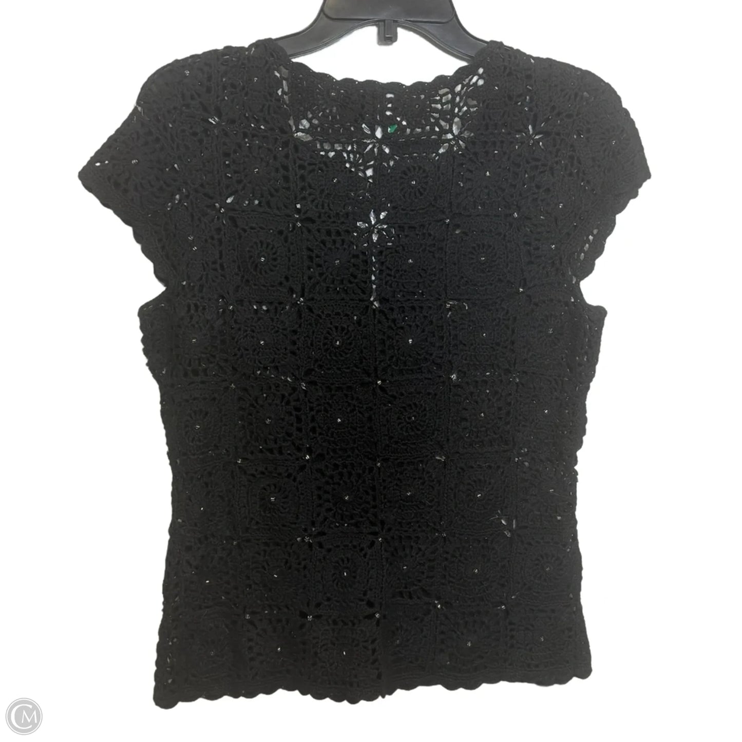 Top Short Sleeve Basic By Style And Company In Black, Size: S