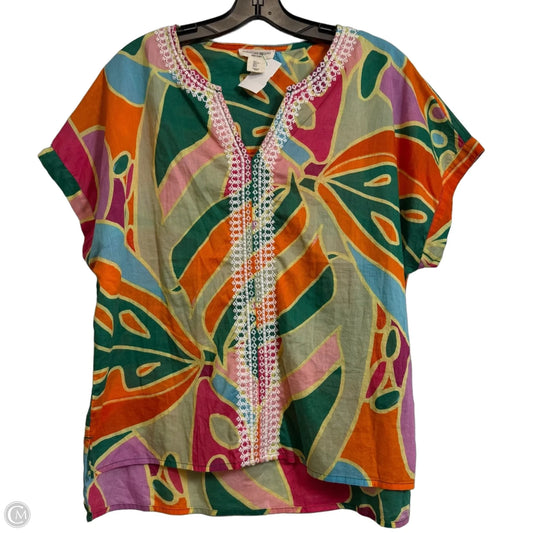 Top Short Sleeve Basic By Christian Siriano In Multi-colored, Size: L