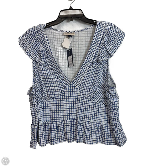 Top Sleeveless Basic By Universal Thread In Blue & White, Size: Xxl