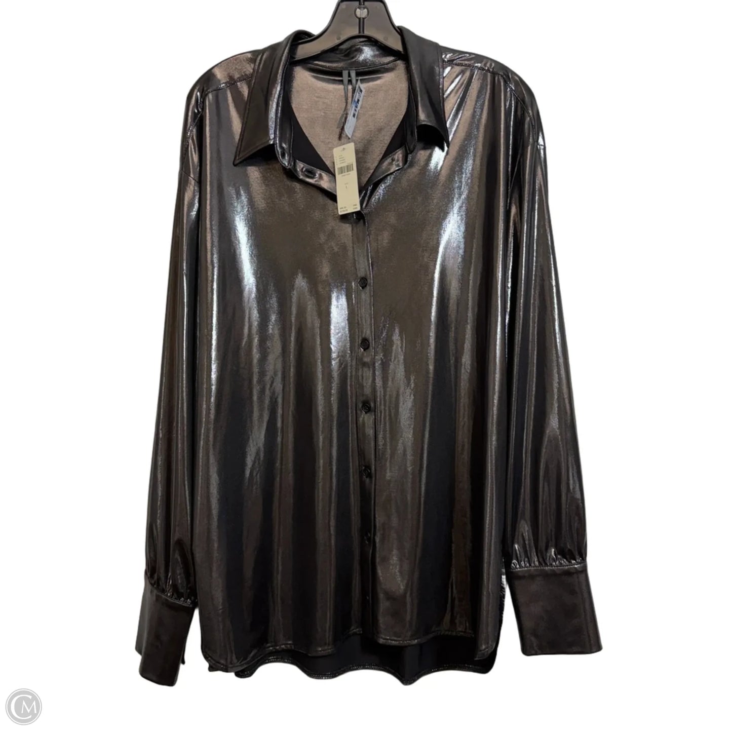 Top Long Sleeve By Anthropologie In Black, Size: L