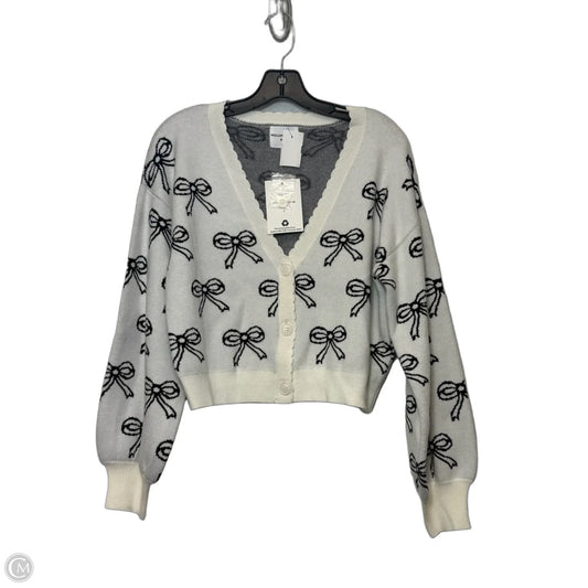 Cardigan By Clothes Mentor In White, Size: L