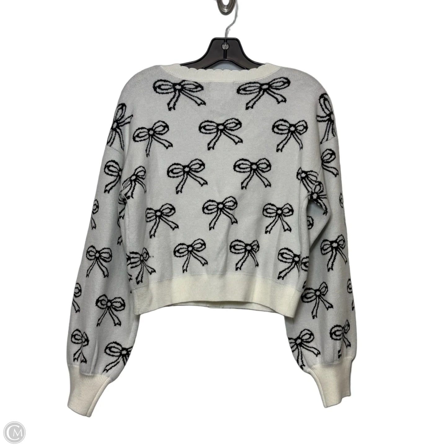 Cardigan By Clothes Mentor In White, Size: L