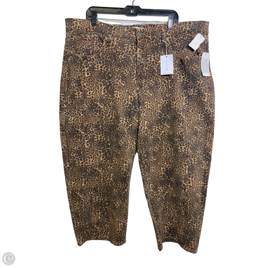 Jeans Straight By Jessica Simpson In Animal Print, Size: 18