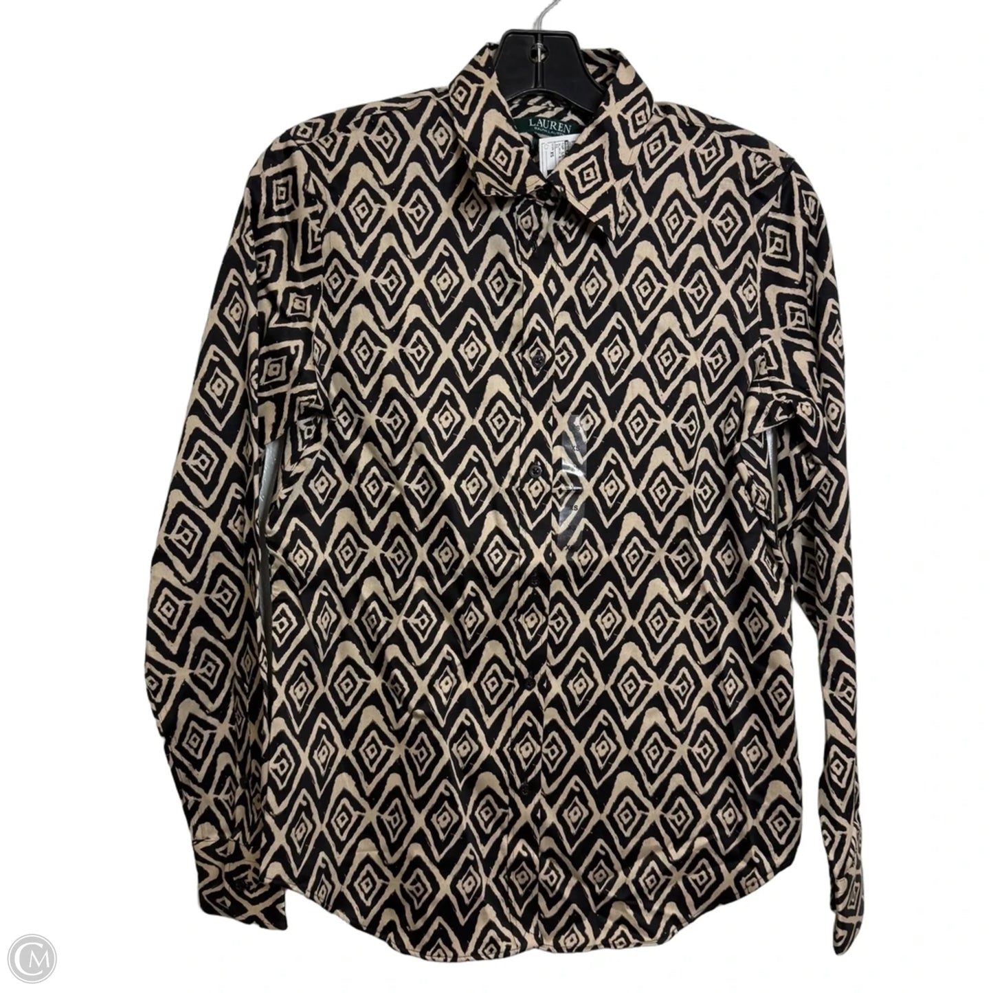 Top Long Sleeve Basic By Ralph Lauren In Black & Brown, Size: Xs