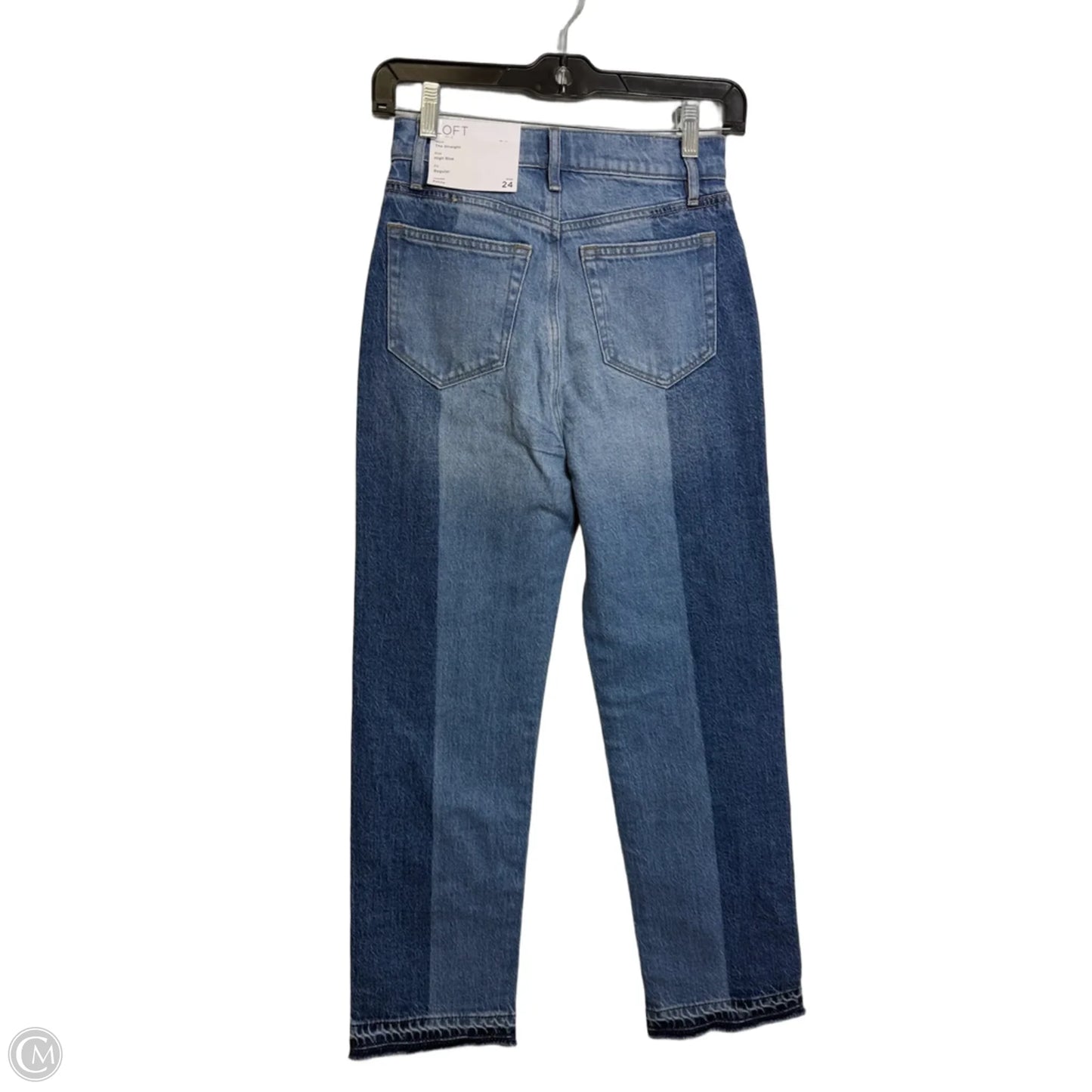 Jeans Straight By Loft In Blue Denim, Size: 0p