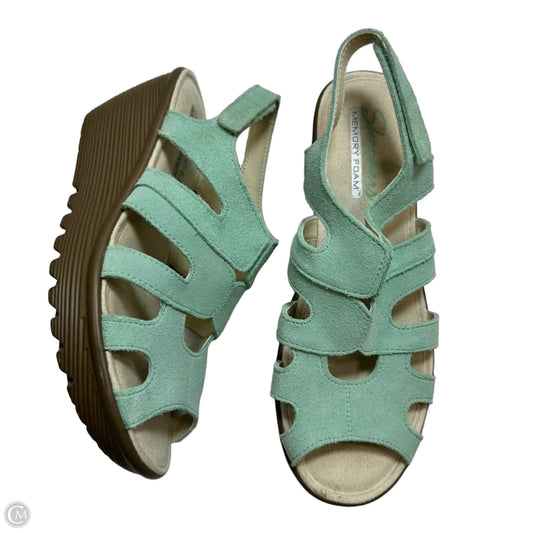 Sandals Flats By Skechers In Aqua, Size: 7