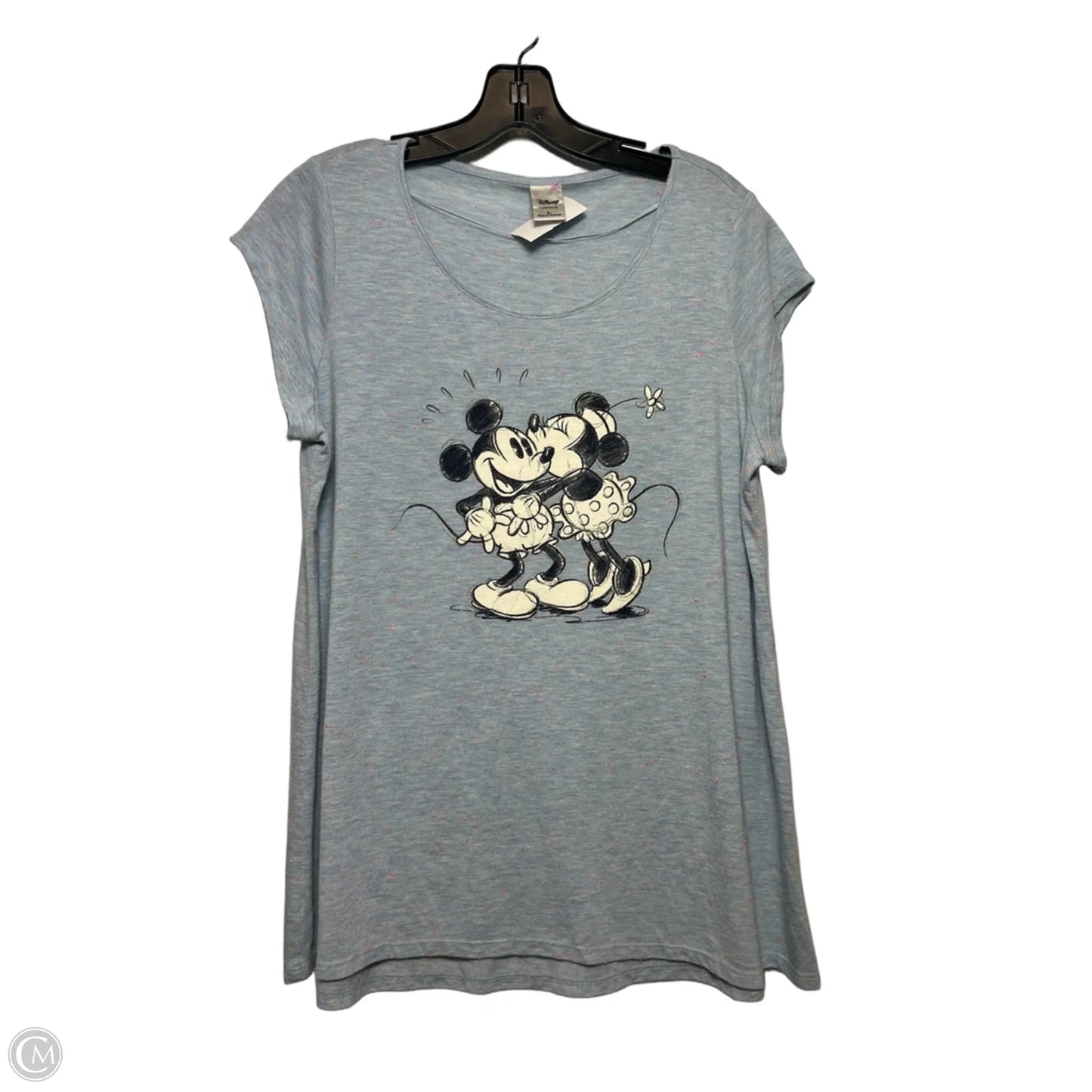 Top Short Sleeve Basic By Disney In Blue, Size: L