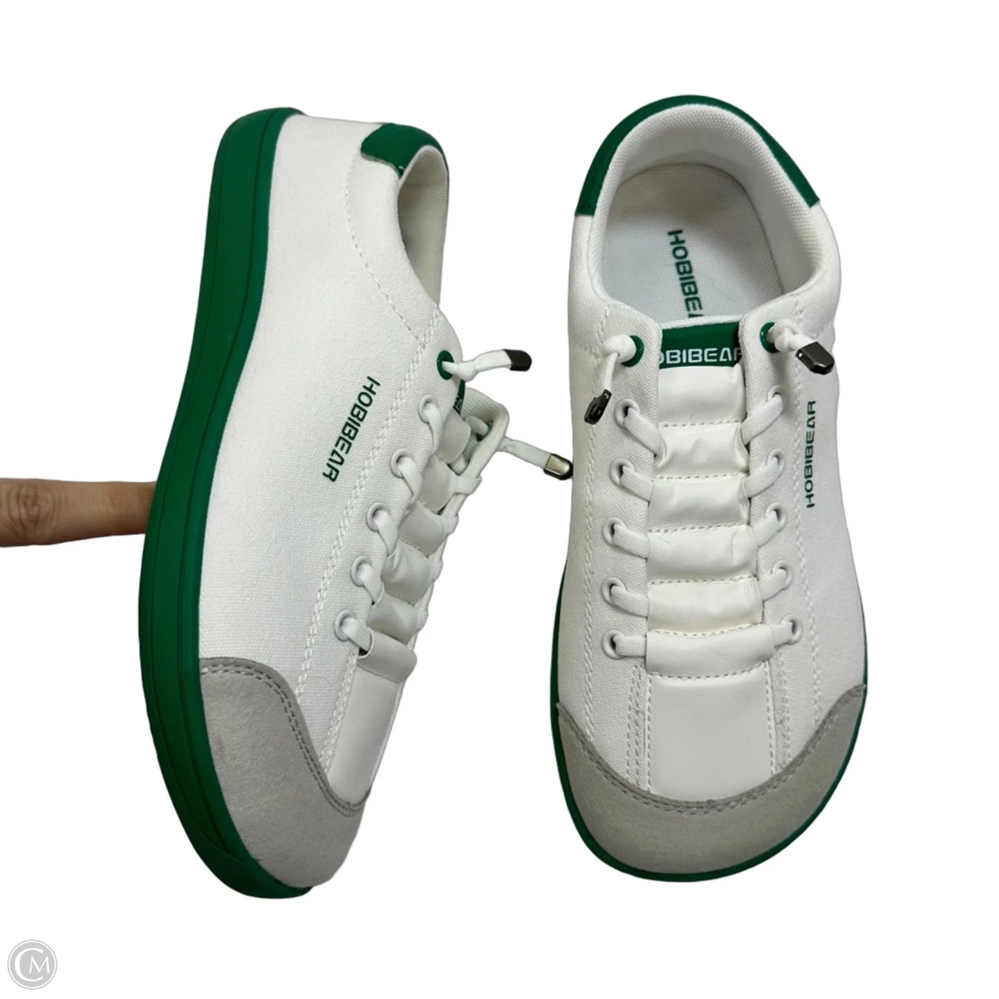 Shoes Flats By Clothes Mentor In Green & White, Size: 8.5