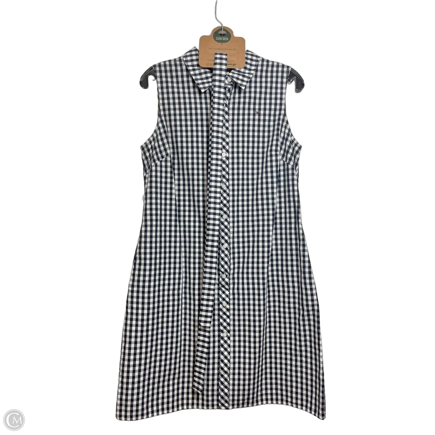 Dress Casual Midi By Tommy Hilfiger In Checkered Pattern, Size: M
