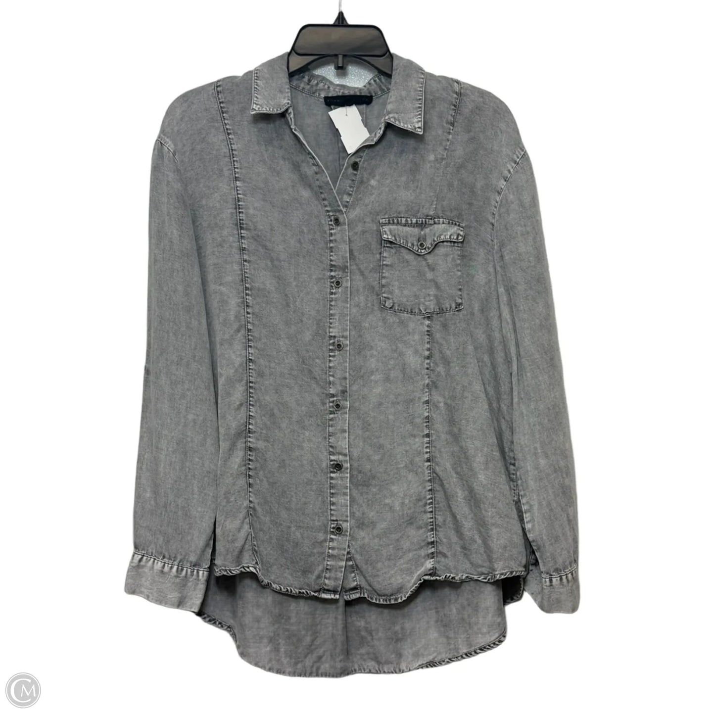 Top Long Sleeve Basic By Jane And Delancey In Grey, Size: M
