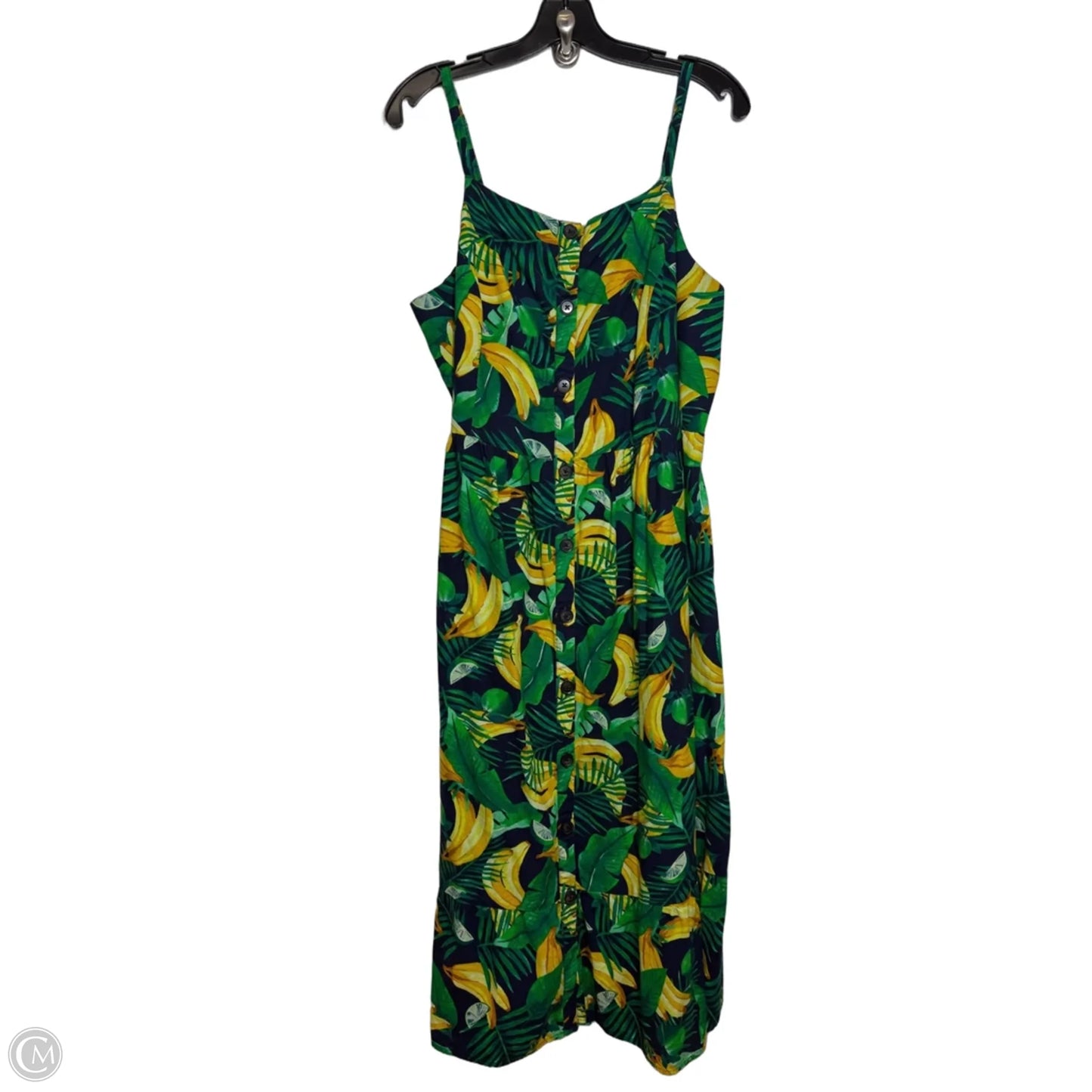 Dress Casual Maxi By Old Navy In Blue & Green, Size: Xl