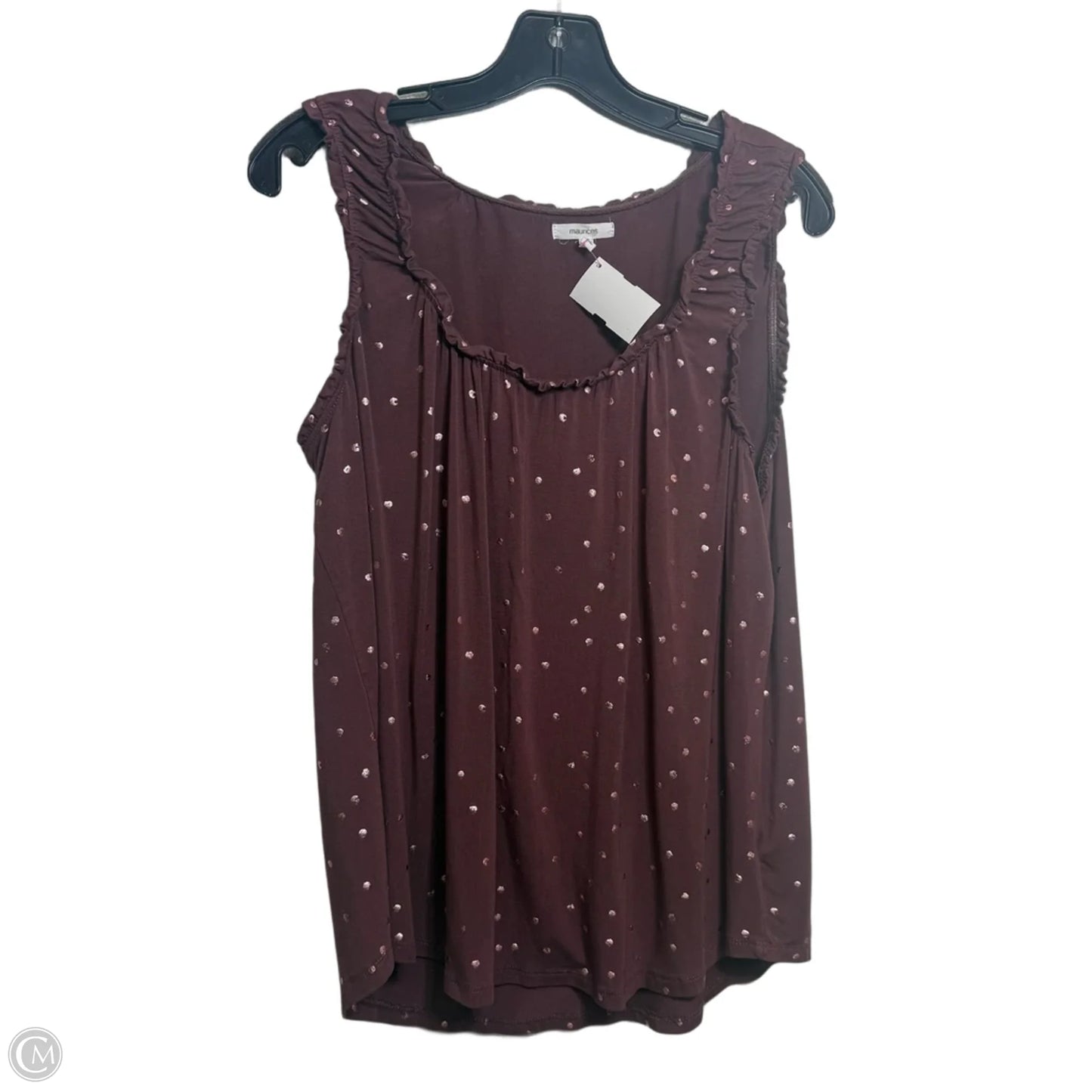 Top Sleeveless Basic By Maurices In Maroon, Size: Xl