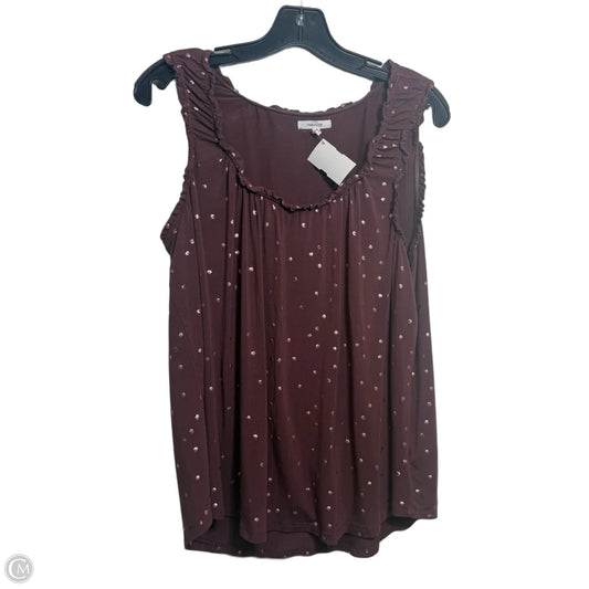 Top Sleeveless Basic By Maurices In Maroon, Size: Xl