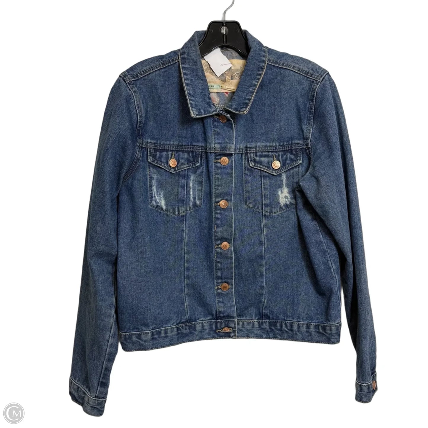 Jacket Denim By Kimichi Blue In Blue Denim, Size: M