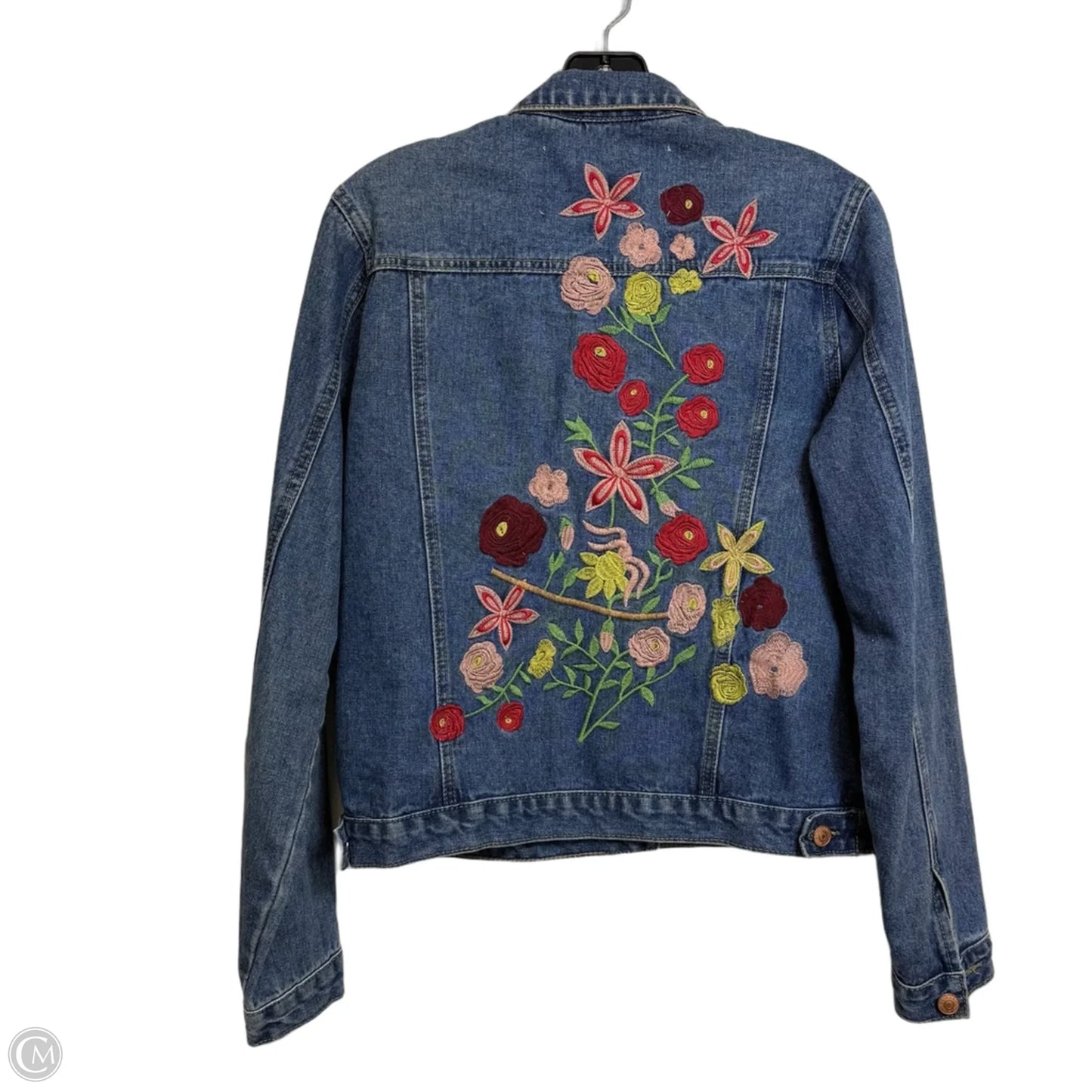 Jacket Denim By Kimichi Blue In Blue Denim, Size: M
