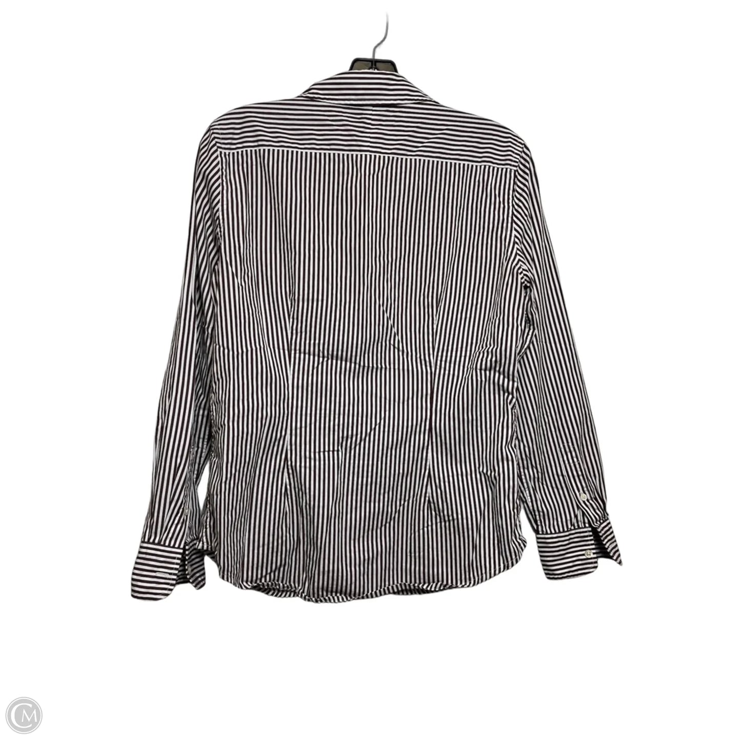 Top Long Sleeve Basic By Lauren By Ralph Lauren In Striped Pattern, Size: M