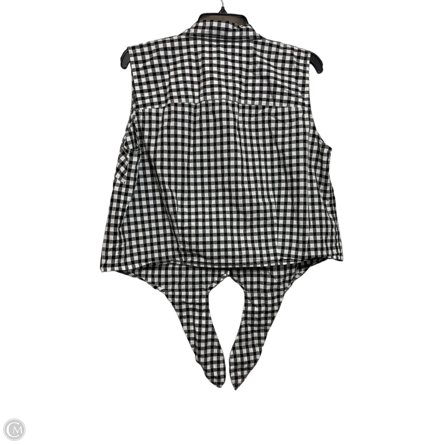 Top Sleeveless Basic By Lauren By Ralph Lauren In Black & White, Size: 1x