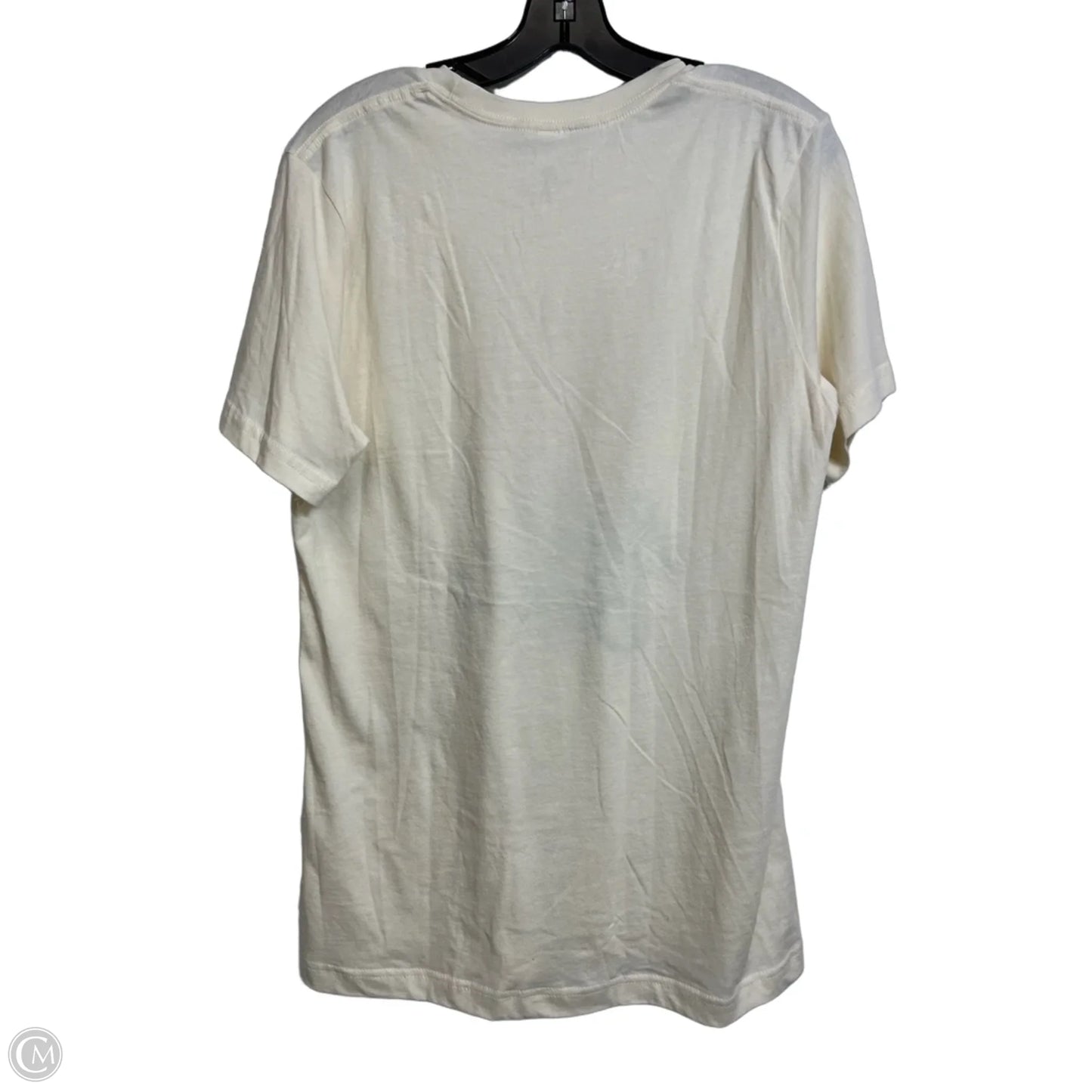 Top Short Sleeve Basic By Canvas In Cream, Size: M
