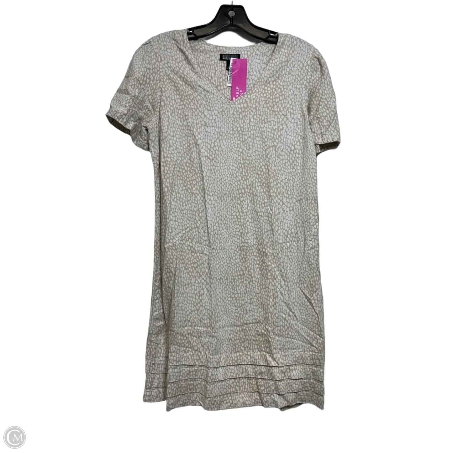 Dress Casual Short By Nicole Miller In Tan & White, Size: S