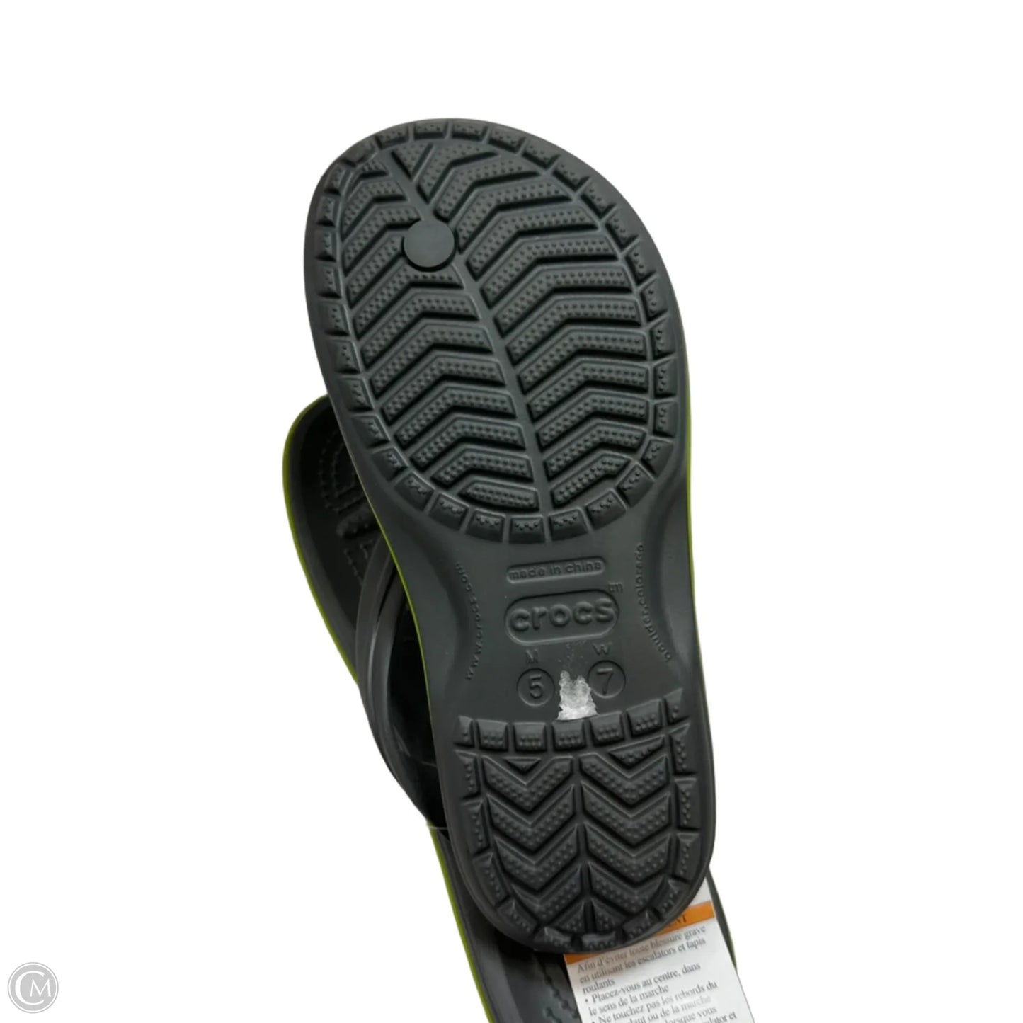 Sandals Flats By Crocs In Grey, Size: 7