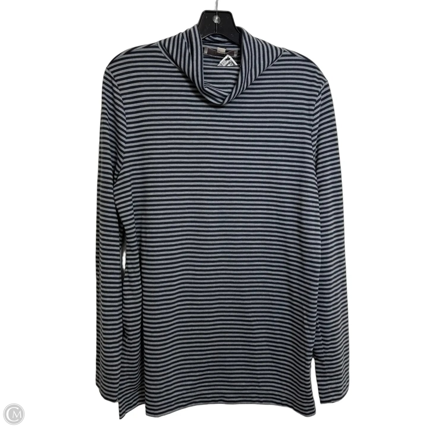 Top Long Sleeve Basic By Loft In Striped Pattern, Size: L