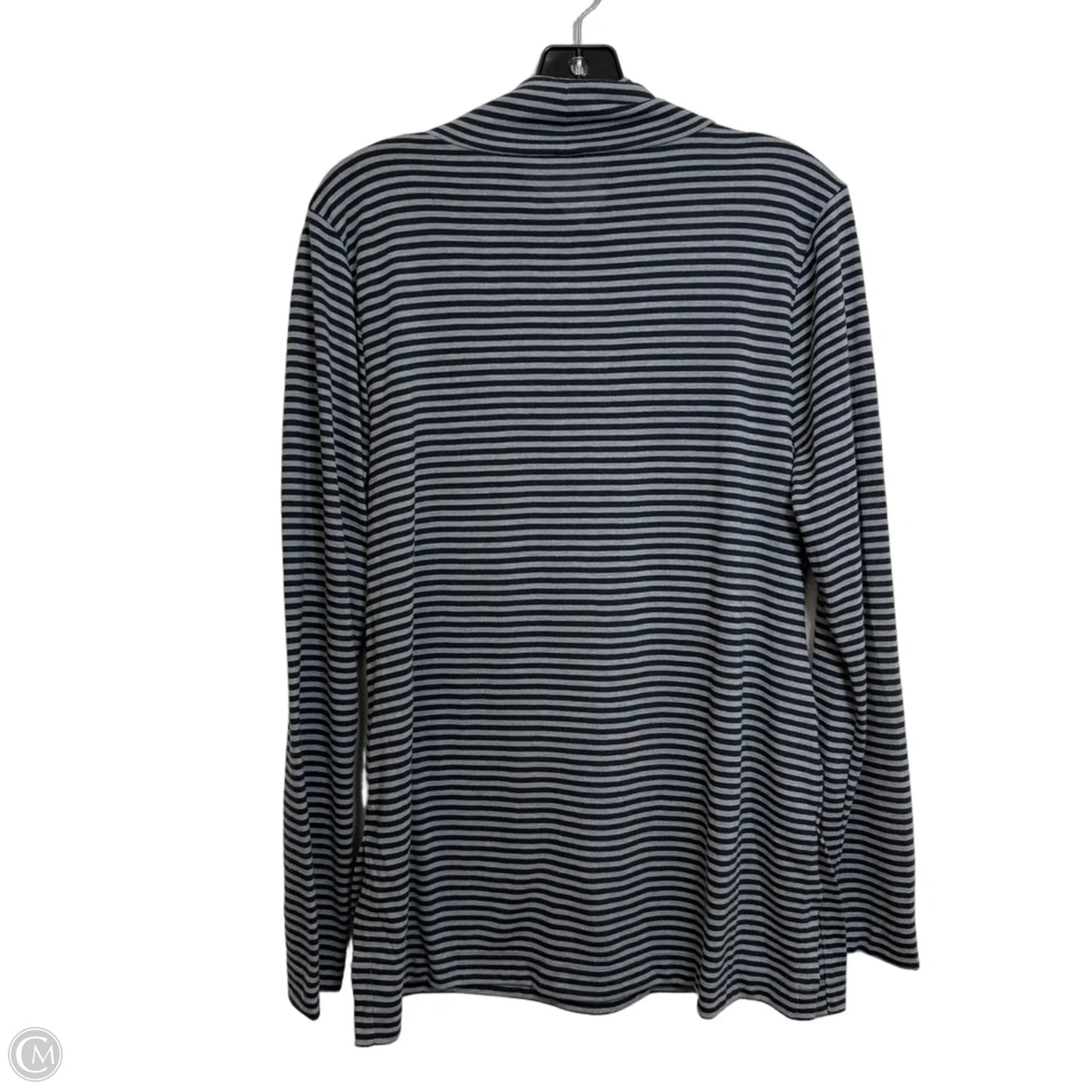Top Long Sleeve Basic By Loft In Striped Pattern, Size: L