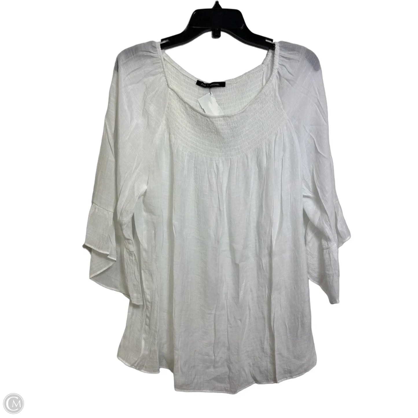 Top Long Sleeve Basic By Zac And Rachel In White, Size: M