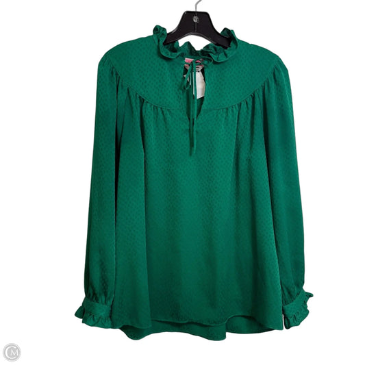 Top Long Sleeve Designer By Kate Spade In Green, Size: L