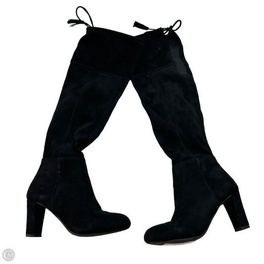 Boots Knee Heels By Clothes Mentor In Black, Size: 5